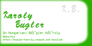 karoly bugler business card